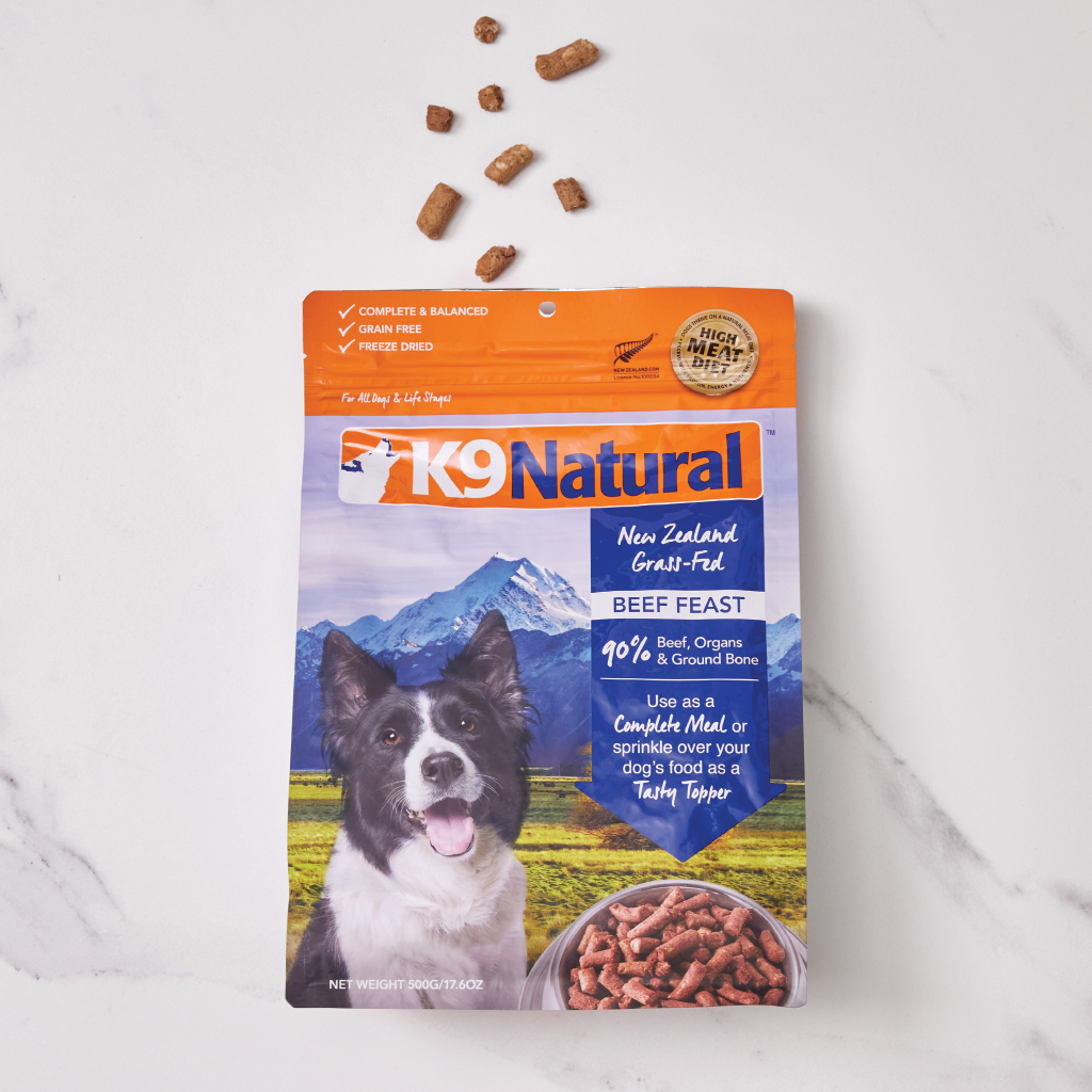 Beef Feast Freeze Dried Dog Food K9 Natural USA